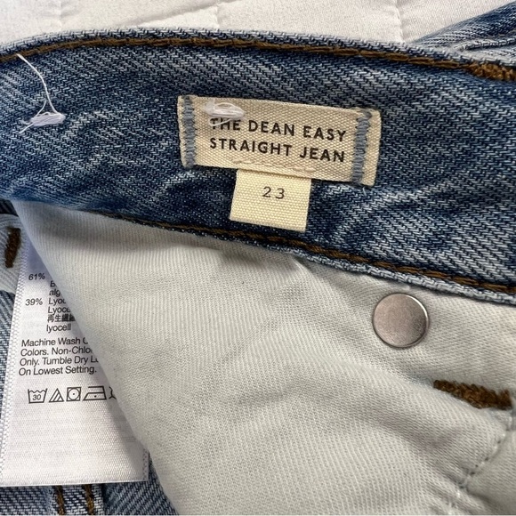 Madewell The Dean Easy Straight Jean in Northridge Wash Airy Denim Size 23 - Picture 11 of 13
